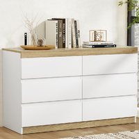 Artiss 6 Chest of Drawers Cabinet Dresser Table Tallboy Storage Bedroom White