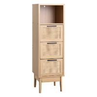 Artiss 3 Chest of Drawers with Shelf - BRIONY Oak