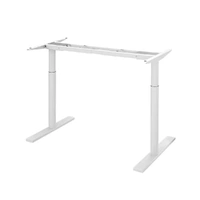 Standing Desk Sit Stand Motorised Adjustable Frame Only Dual Motor White
