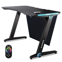 Gaming Desk 120cm  Computer PC LED Lights Carbon Fiber Look