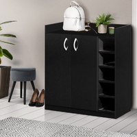 2 Doors Shoe Cabinet Storage Cupboard