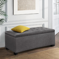 Large Fabric Storage Ottoman