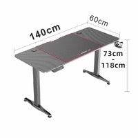 Gaming Standing Desk Home Office Lift Electric Height Adjustable Sit To Stand Motorized Standing Desk
