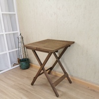 Folding Bistro Set Solid Fir Wood Table Garden Outdoor Lounge