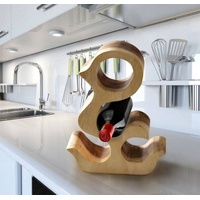 Wine Rack Carved Wood Wine Storage-Acacia Wood handcrafted