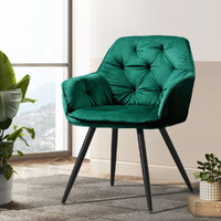 Set of 2 Calivia Dining Chairs Kitchen Chairs Upholstered Velvet