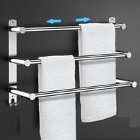Stretchable 45-75 cm Towel Bar for Bathroom and Kitchen