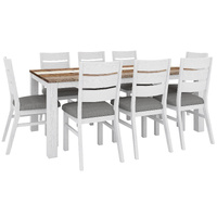 Dining Set Table Chair Solid Acacia Wood Timber - Multi Color