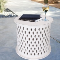 Swampscott Wooden Round Side Table Sofa End Tables