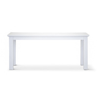 Laelia Dining Table Solid Acacia Timber Wood Coastal Furniture - White