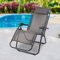 Zero Gravity Recliner Chairs Outdoor Sun Lounge Beach Chair Camping