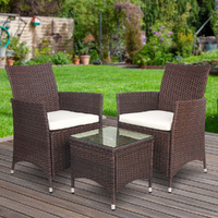 3 Piece Wicker Outdoor Furniture Set