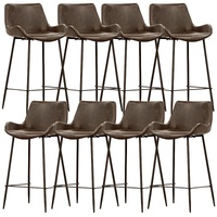 Brando  PU Leather Upholstered Bar Chair Metal Leg Stool