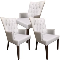 Florence  Carver Fabric Dining Chair French Provincial Solid Timber Wood