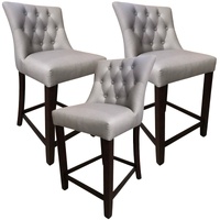 Florence  High Fabric Dining Chair Bar Stool French Provincial Solid Timber