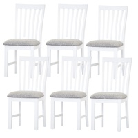 Laelia Dining Chair Solid Acacia Timber Wood Coastal Furniture - White