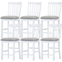 Laelia Tall Bar Chair Stool Solid Acacia Wood Coastal Furniture - White