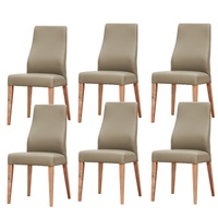 Dining Chair PU Leather Seat Solid Messmate Timber