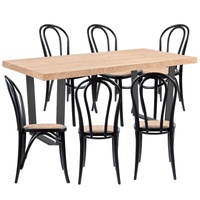 Petunia  Dining Table Arched Back Chair Elm Timber Wood