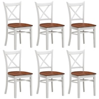 Lupin Dining Chair Crossback Solid Rubber Wood Furniture - White Oak