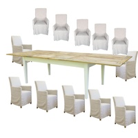 Lavasa Dining Set Mango Wood Table 6 French Provincial Carver Chair