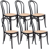 Azalea Arched Back Dining Chair Solid Elm Timber Wood Rattan Seat