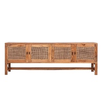 Andover ETU Entertainment TV Unit 160cm 4 Door Mindi Wood Rattan