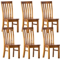 Teasel Dining Chair Solid Pine Timber Wood Seat - Rustic Oak