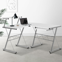 Corner Metal Pull Out Table Desk