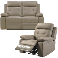 Epping Electric Recliner Sofa Genuine Leather Home Theater Lounge