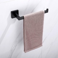 Square Hand Towel Holder Ring Wall Mounted Modern Towel Bar Bathroom Kitchen