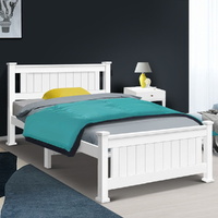 Petina Wooden Bed Frame - White