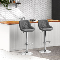 Bar Stools PU Leather Diamond Style 