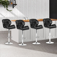 Kitchen Bar Stools - Black and Chrome
