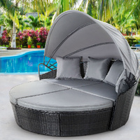 Outdoor Lounge Setting Patio Furniture Sofa Wicker Garden Rattan Set Day Bed