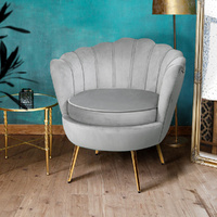 Armchair Lounge Chair Accent Armchairs Retro Lounge Accent Chair Single Sofa Velvet Shell Back Seat