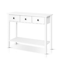 Hallway Console Table Hall Side Entry Drawers Display White Desk Furniture
