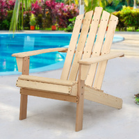 Outdoor Sun Lounge Beach Chairs Table Setting Wooden Adirondack Patio Chair
