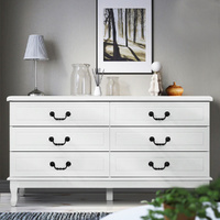 Chest of Drawers Dresser Table Lowboy Storage Cabinet White KUBI Bedroom
