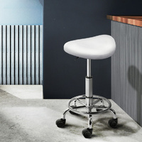 Saddle Salon Stool PU Swivel Barber Hair Dress Chair Hydraulic Lift