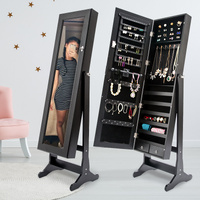 La Bella Mirror Jewellery Cabinet LOWE 146cm Organiser 2 Drawers