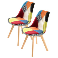 Retro Dining Cafe Chair Padded Seat