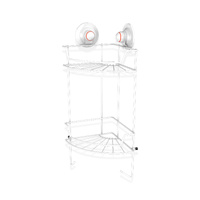 PowerLoc Double Corner Shelf Removable Suction Small
