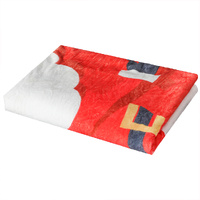 Throw Blanket Xmas Flannel Double Sided Warm Fleece Decor Christmas Q