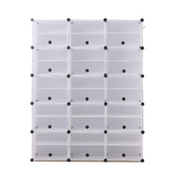 Cube Cabinet Shoe Storage Cabinet Organiser Shelf Stackable DIY 3 Column