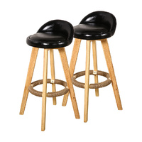 Leather Swivel Bar Stool Kitchen Stool Dining Chair Barstools