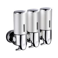 3 Bottles Bathroom Shower Soap Shampoo Gel Dispenser Pump Wall 1500ml