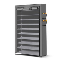 10 Tier Shoe Rack Portable Storage Cabinet Organiser Wardrobe Cover
