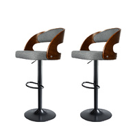 1x Bar Stools Kitchen Gas Lift Wooden Beech Stool Chair Swivel Barstools