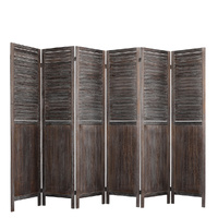 Colleyville Room Divider Folding Screen Privacy Dividers Stand Wood Brown